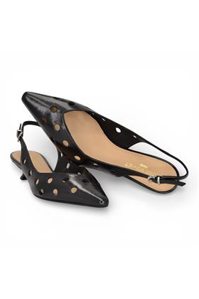 Slingback Nicole Bonnet in pelle colore nero. NICOL BONNET | 3073-NERO